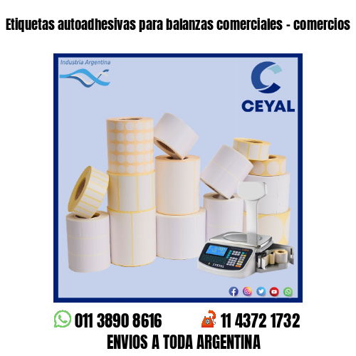Etiquetas autoadhesivas para balanzas comerciales – comercios