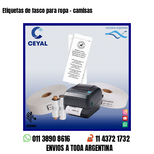 Etiquetas de fasco para ropa – camisas