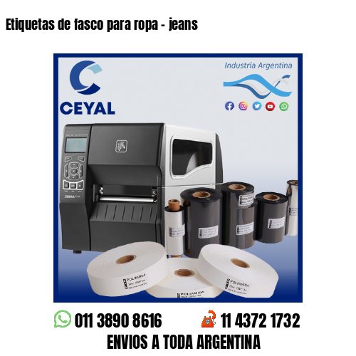 Etiquetas de fasco para ropa – jeans