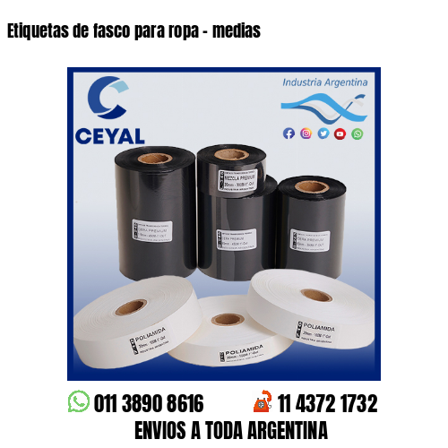 Etiquetas de fasco para ropa – medias