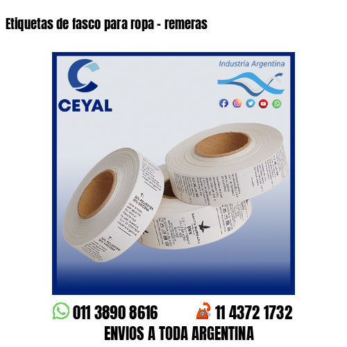 Etiquetas de fasco para ropa – remeras