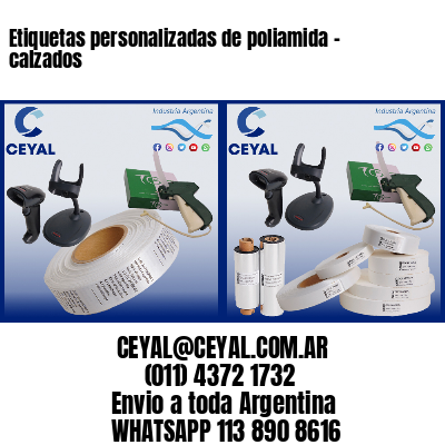 Etiquetas personalizadas de poliamida – calzados
