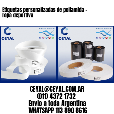 Etiquetas personalizadas de poliamida – ropa deportiva