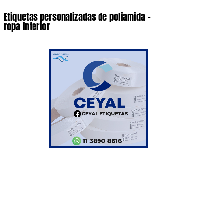Etiquetas personalizadas de poliamida - ropa interior