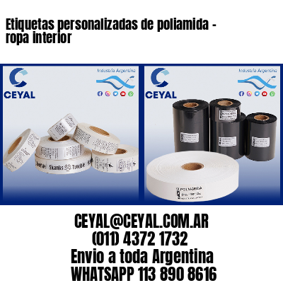 Etiquetas personalizadas de poliamida – ropa interior