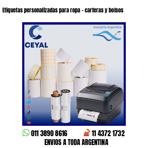 Etiquetas personalizadas para ropa – carteras y bolsos