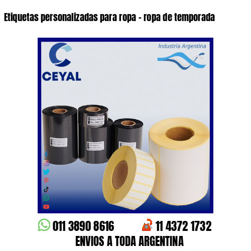 Etiquetas personalizadas para ropa – ropa de temporada