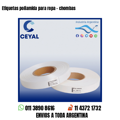 Etiquetas poliamida para ropa – chombas