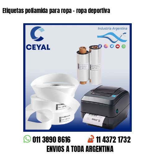 Etiquetas poliamida para ropa – ropa deportiva