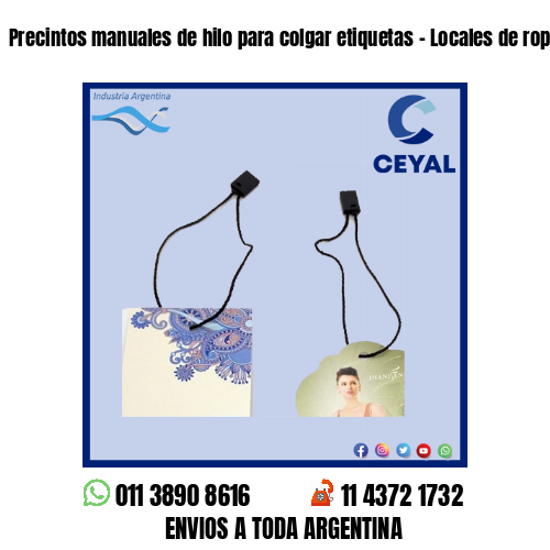 Precintos manuales de hilo para colgar etiquetas – Locales de ropa