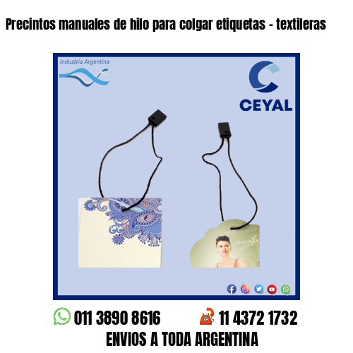 Precintos manuales de hilo para colgar etiquetas – textileras