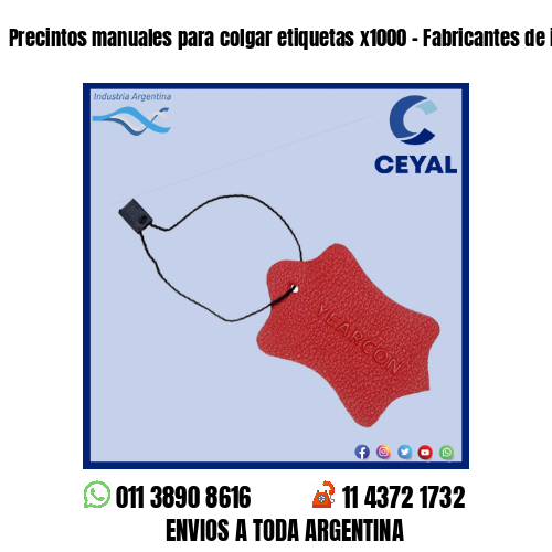 Precintos manuales para colgar etiquetas x1000 – Fabricantes de indumentaria