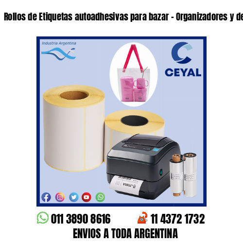 Rollos de Etiquetas autoadhesivas para bazar – Organizadores y despenseros