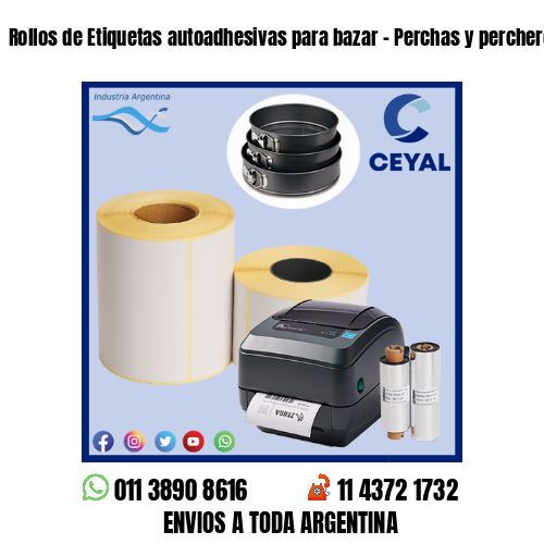 Rollos de Etiquetas autoadhesivas para bazar – Perchas y percheros