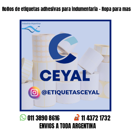 Rollos de etiquetas adhesivas para indumentaria - Ropa para mascotas