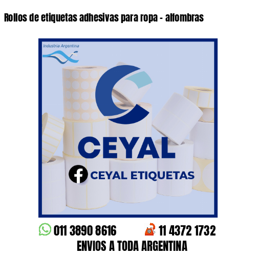 Rollos de etiquetas adhesivas para ropa - alfombras