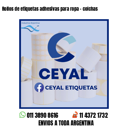 Rollos de etiquetas adhesivas para ropa - colchas