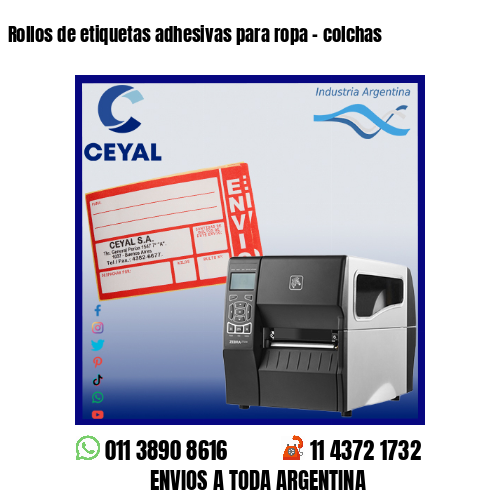 Rollos de etiquetas adhesivas para ropa – colchas