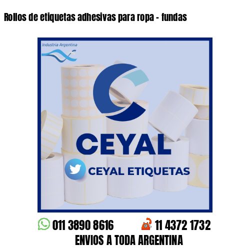 Rollos de etiquetas adhesivas para ropa - fundas