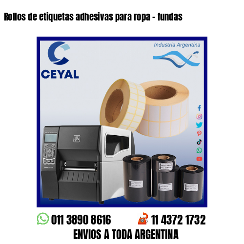 Rollos de etiquetas adhesivas para ropa – fundas