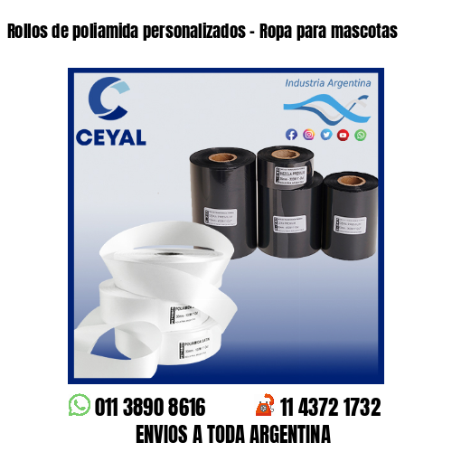 Rollos de poliamida personalizados – Ropa para mascotas