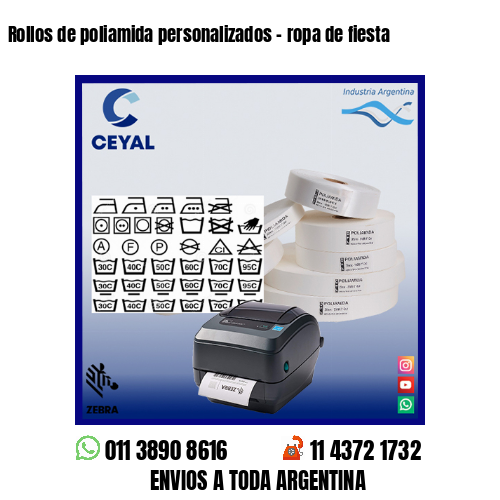 Rollos de poliamida personalizados – ropa de fiesta