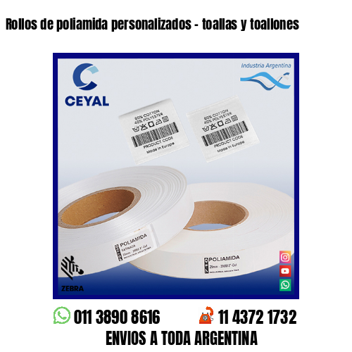 Rollos de poliamida personalizados – toallas y toallones