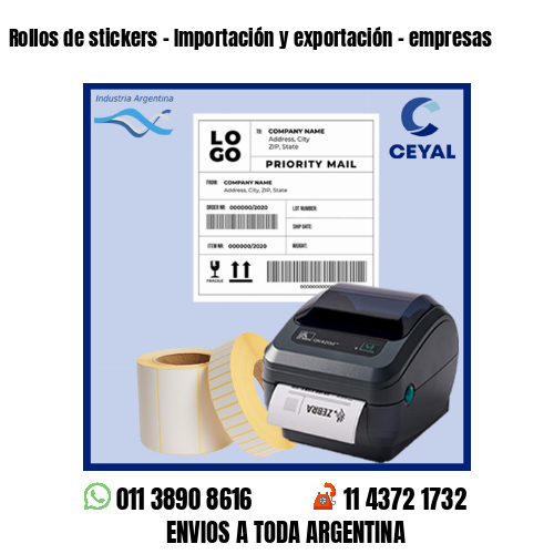 Rollos de stickers – Importación y exportación – empresas