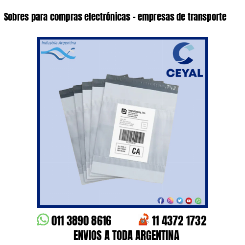 Sobres para compras electrónicas – empresas de transporte