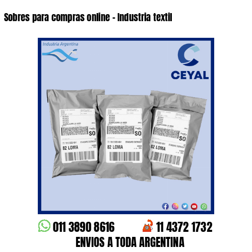 Sobres para compras online – Industria textil