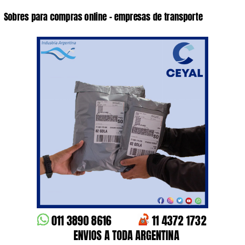 Sobres para compras online – empresas de transporte