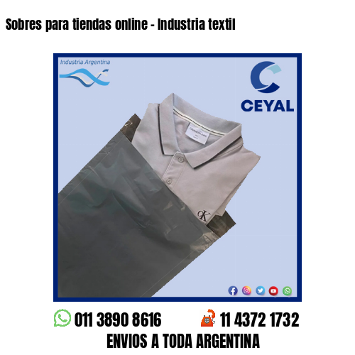 Sobres para tiendas online – Industria textil