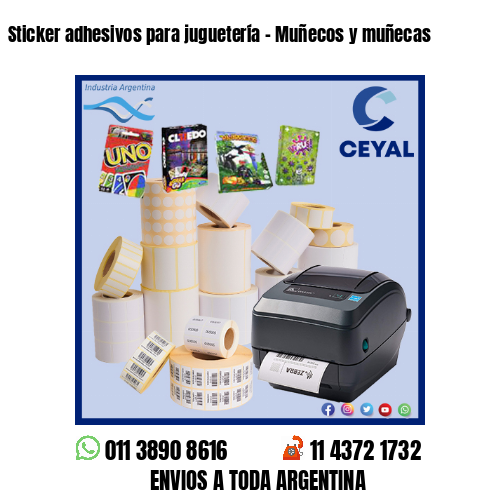 Sticker adhesivos para juguetería – Muñecos y muñecas