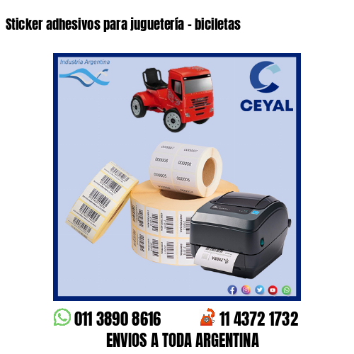 Sticker adhesivos para juguetería – biciletas