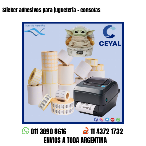 Sticker adhesivos para juguetería – consolas