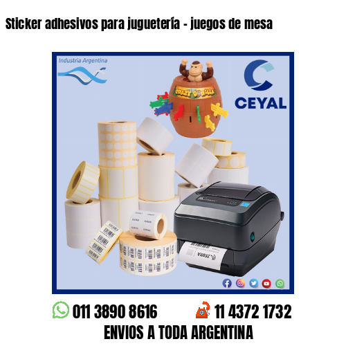 Sticker adhesivos para juguetería – juegos de mesa