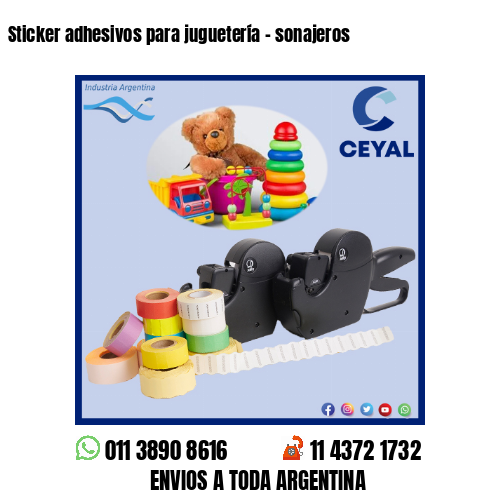 Sticker adhesivos para juguetería – sonajeros