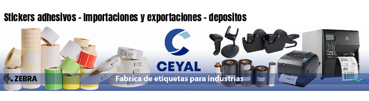 Stickers adhesivos - Importaciones y exportaciones - depositos