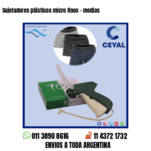 Sujetadores plásticos micro finos – medias