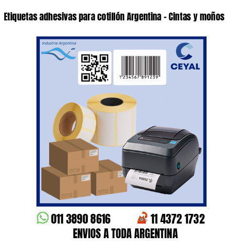 Etiquetas adhesivas para cotillón Argentina – Cintas y moños