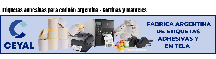 Etiquetas adhesivas para cotillón Argentina - Cortinas y manteles
