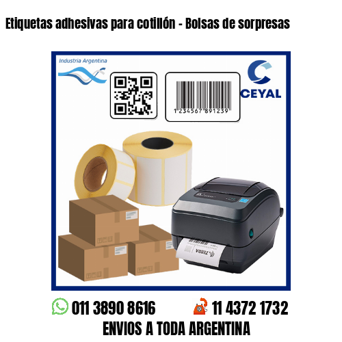 Etiquetas adhesivas para cotillón – Bolsas de sorpresas