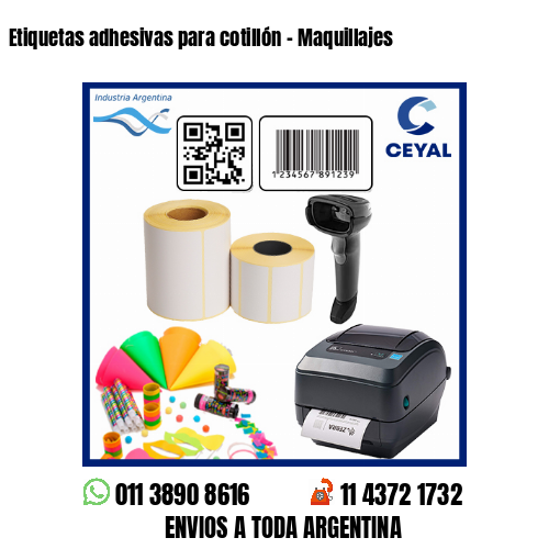 Etiquetas adhesivas para cotillón – Maquillajes