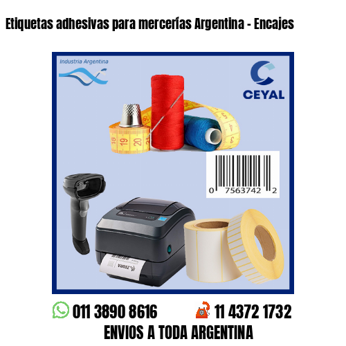 Etiquetas adhesivas para mercerías Argentina – Encajes