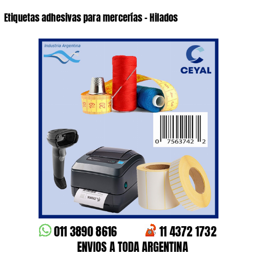 Etiquetas adhesivas para mercerías – Hilados