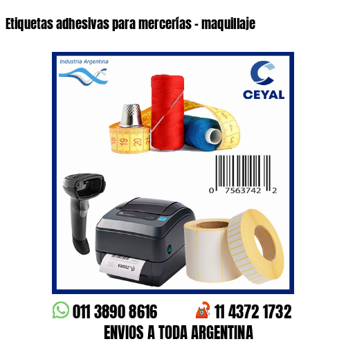 Etiquetas adhesivas para mercerías – maquillaje