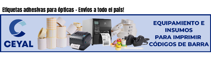 Etiquetas adhesivas para ópticas - Envíos a todo el país!