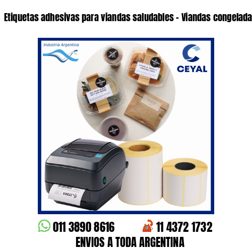 Etiquetas adhesivas para viandas saludables – Viandas congeladas