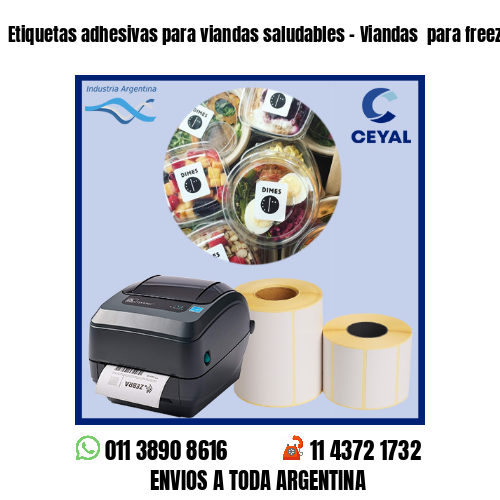 Etiquetas adhesivas para viandas saludables – Viandas  para freezer