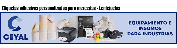 Etiquetas adhesivas personalizadas para mercerías - Lentejuelas